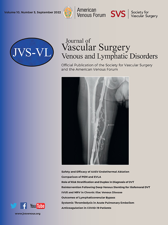A poster in Journal of Vascular Surgery Venous