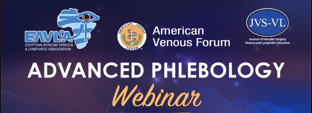 A smaller banner for the Advanced Phlebology webinar